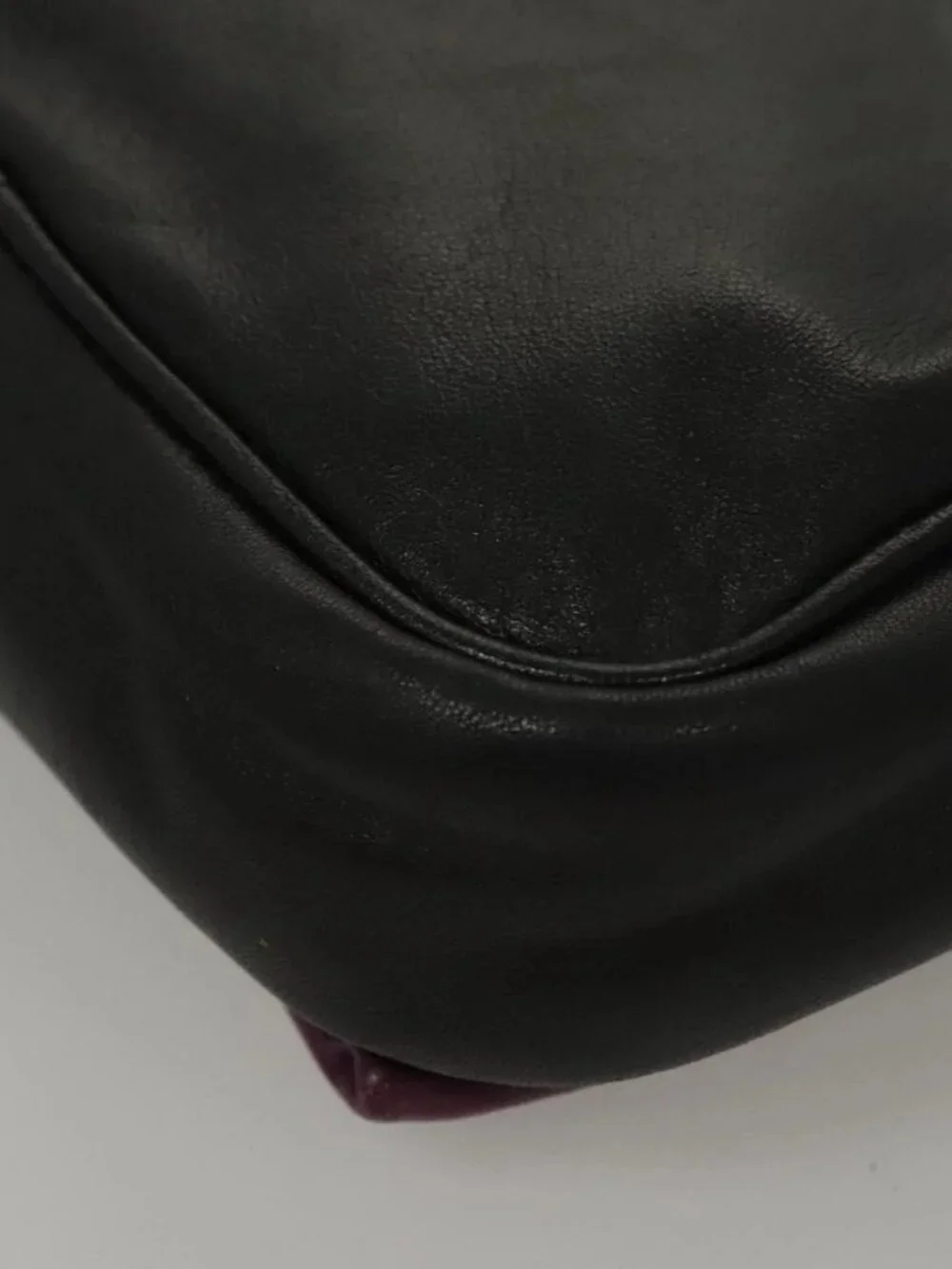 PRADA ribbon Shoulder Bag Leather Purple Gold - Picture 5 of 16